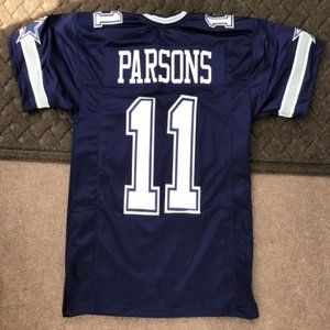 UNSIGNED CUSTOM Stitched Micah Parsons Blue  Jersey M L XL 2XL